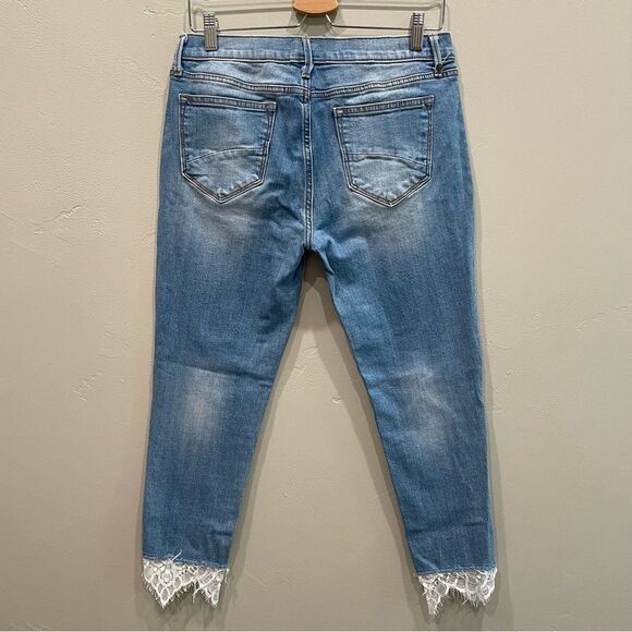 DRIFTWOOD Blue Ankle & Cropped Jeans with Lace Hem - Picture 2 of 8